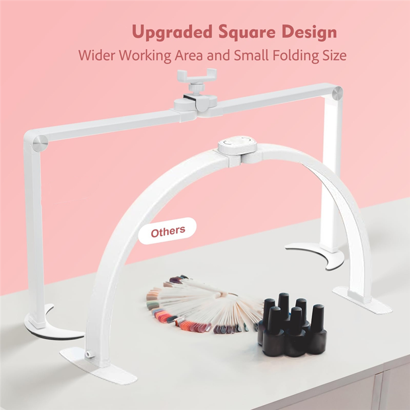 Eyelash Extension Led - Abzv-lâmpada de unhas dobrável para mesa,