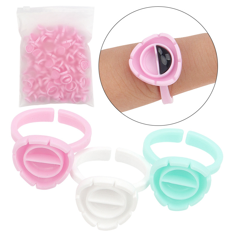 Eyelash Extension Double Lash - Cílios Extensão Cola Fan Cup Anéis,