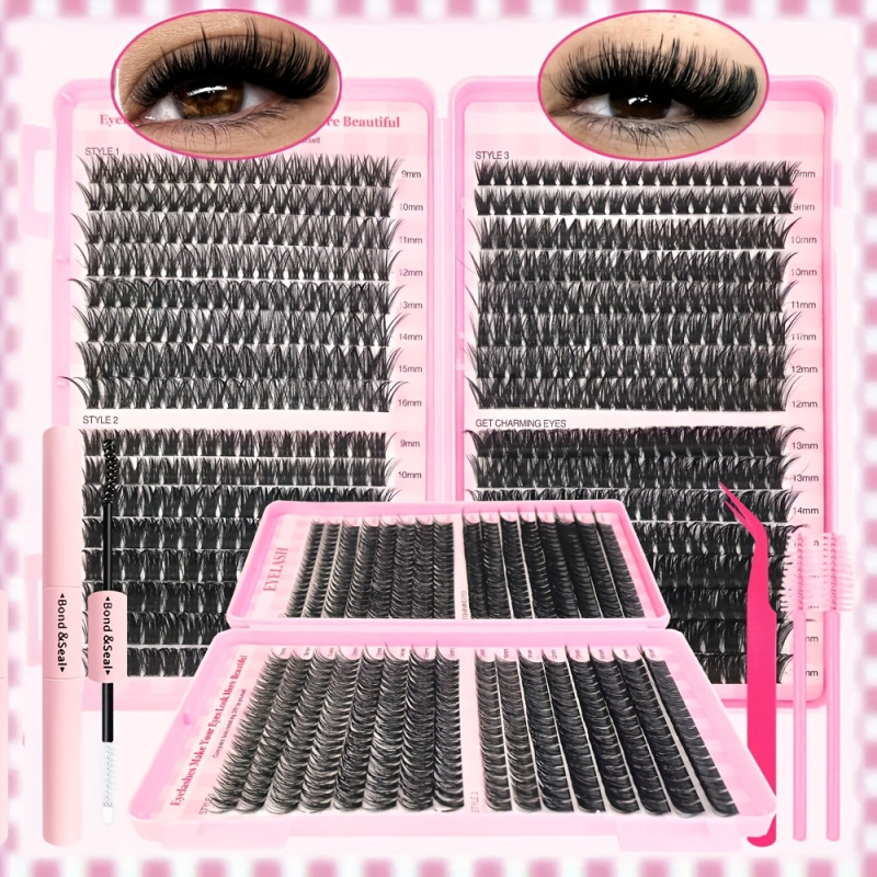 Eyelash Extension Volume Styles - 30/40/50/60/80/100d, grosso 9-16mm rosa lash estilo