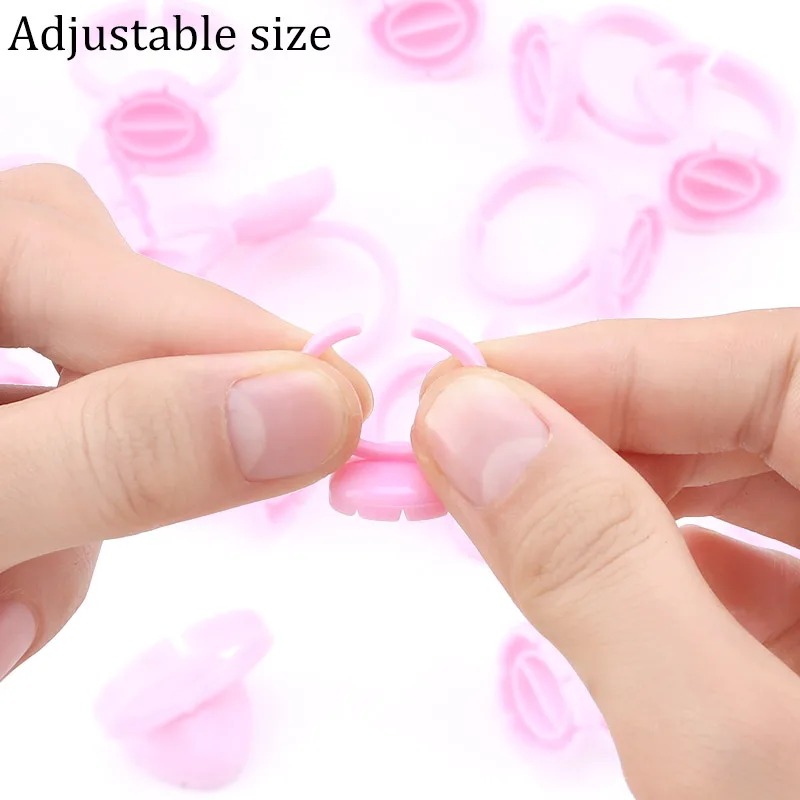 100 unidades de anéis descartá - Eyelash Extension Double Lash avaliação e preço