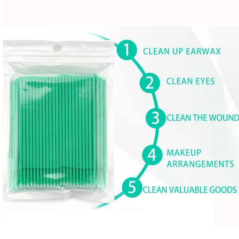 50/100 pces micro escovas desc - Eyelash Extension Removal avaliação e preço