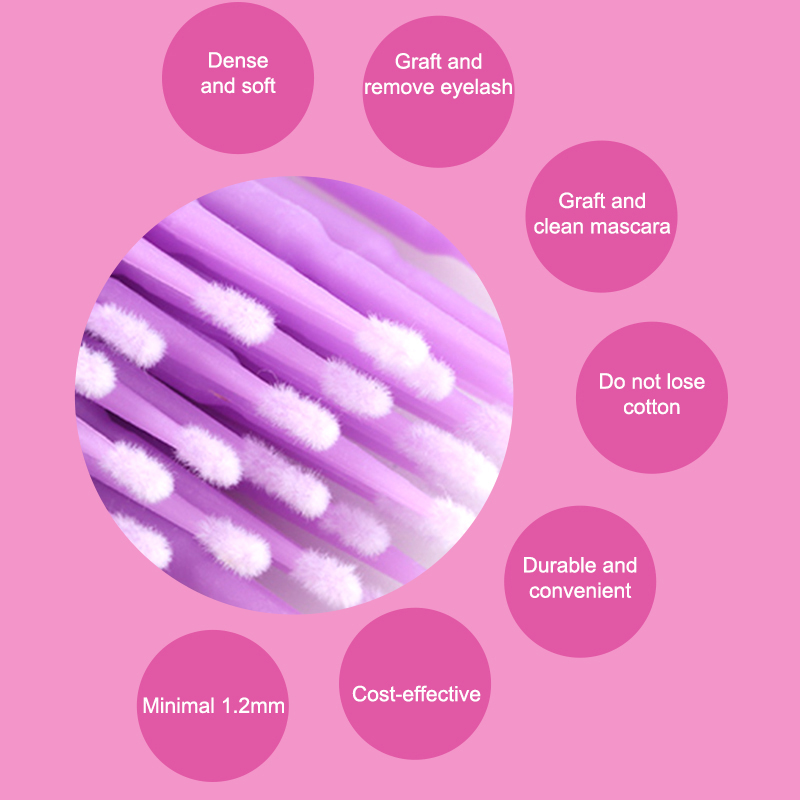 50/100 pces micro escovas desc - Eyelash Extension Removal avaliação e preço