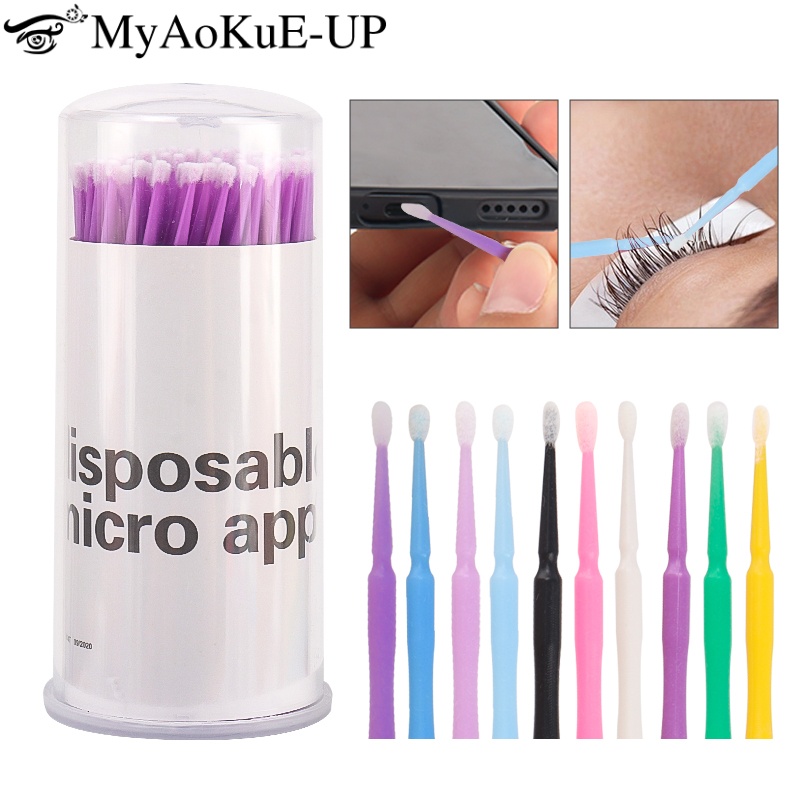 100 pçs escova de cílios desca - Eyelash Extension Cleaning avaliação e preço