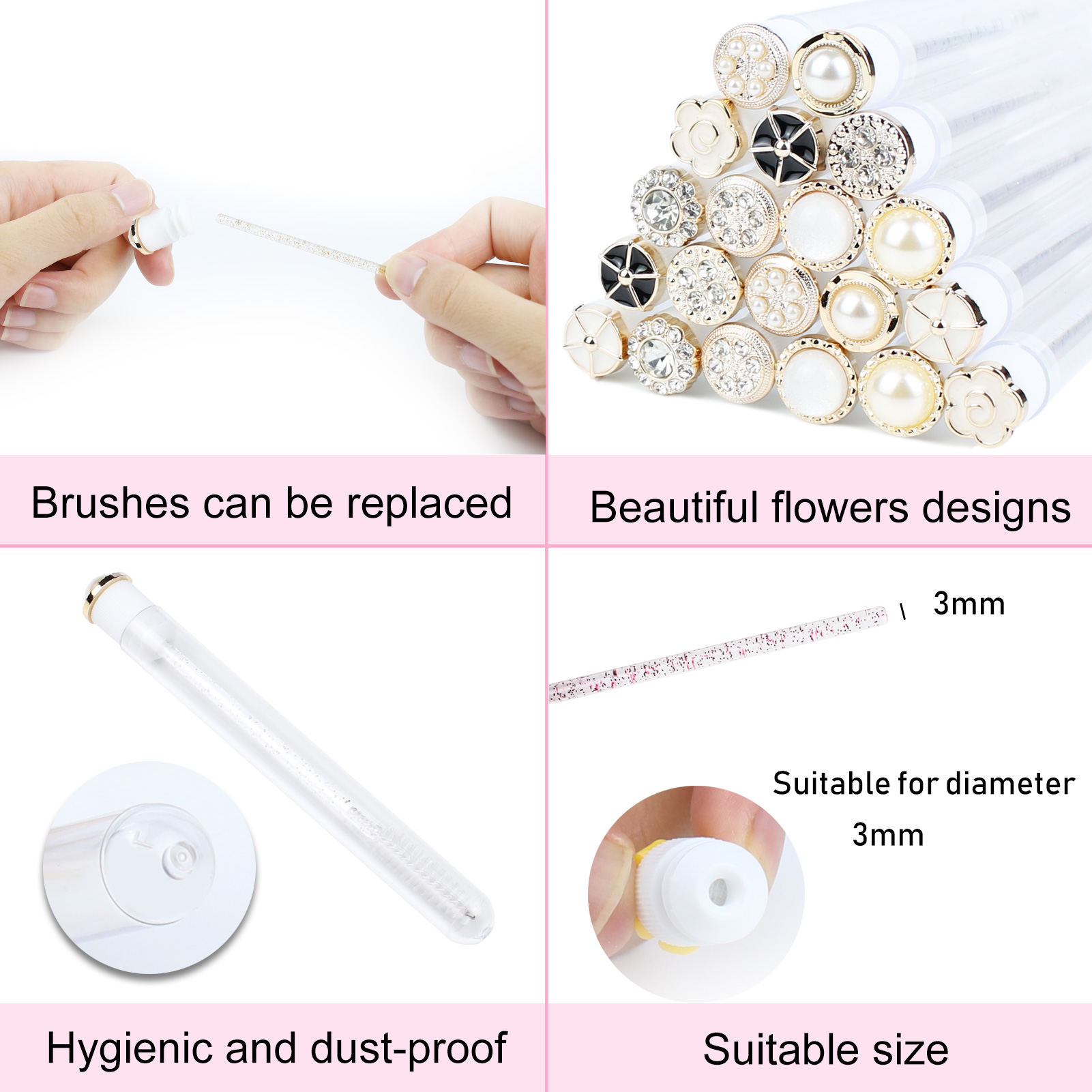 Varinhas de rímel tubo 20 pçs  - Eyelash Extension Vendor avaliação e preço