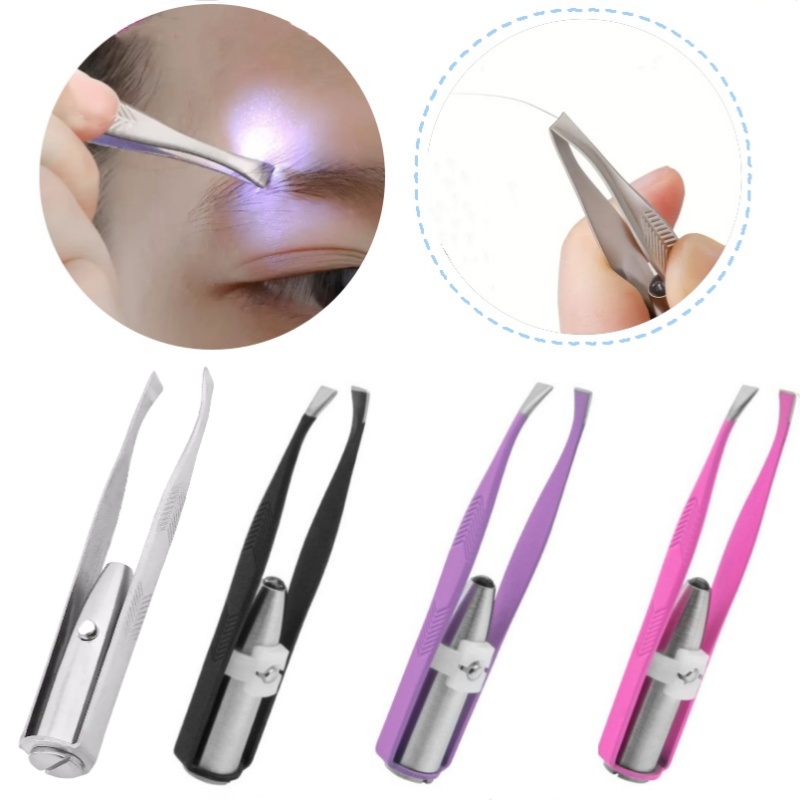 1/2 pçs pinça de sobrancelha c - Eyelash Extension Led avaliação e preço