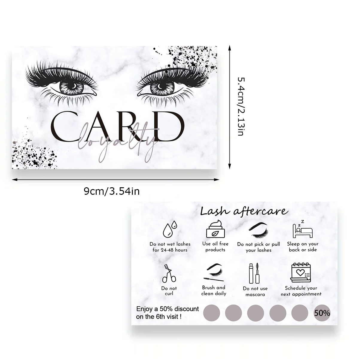 50 pçs/lote mármore cílios car - Eyelash Extension Menu avaliação e preço