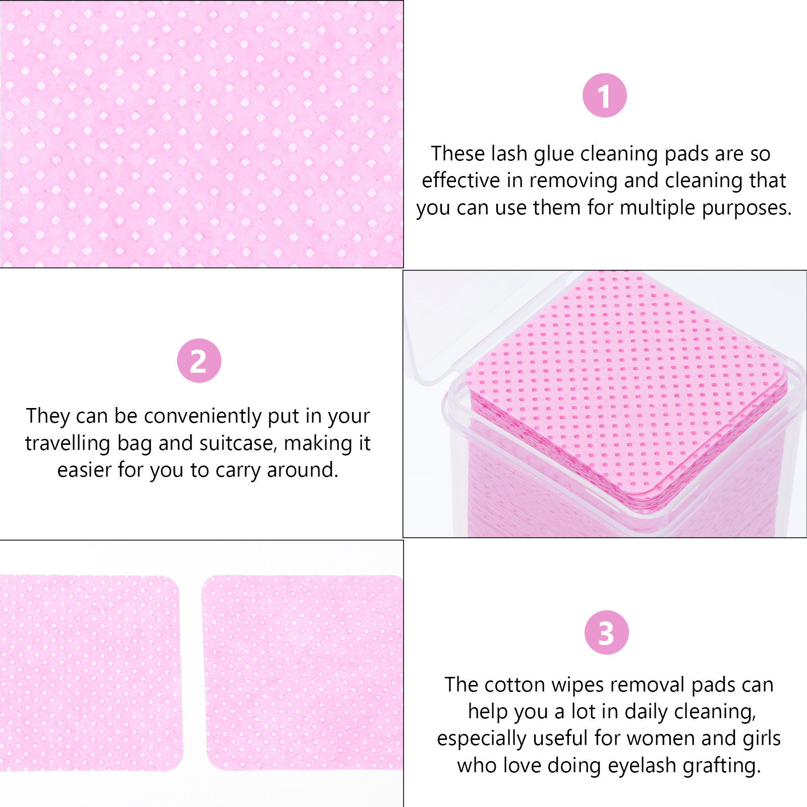 600 Panos de Algodão para Limp - Eyelash Extension Removal avaliação e preço