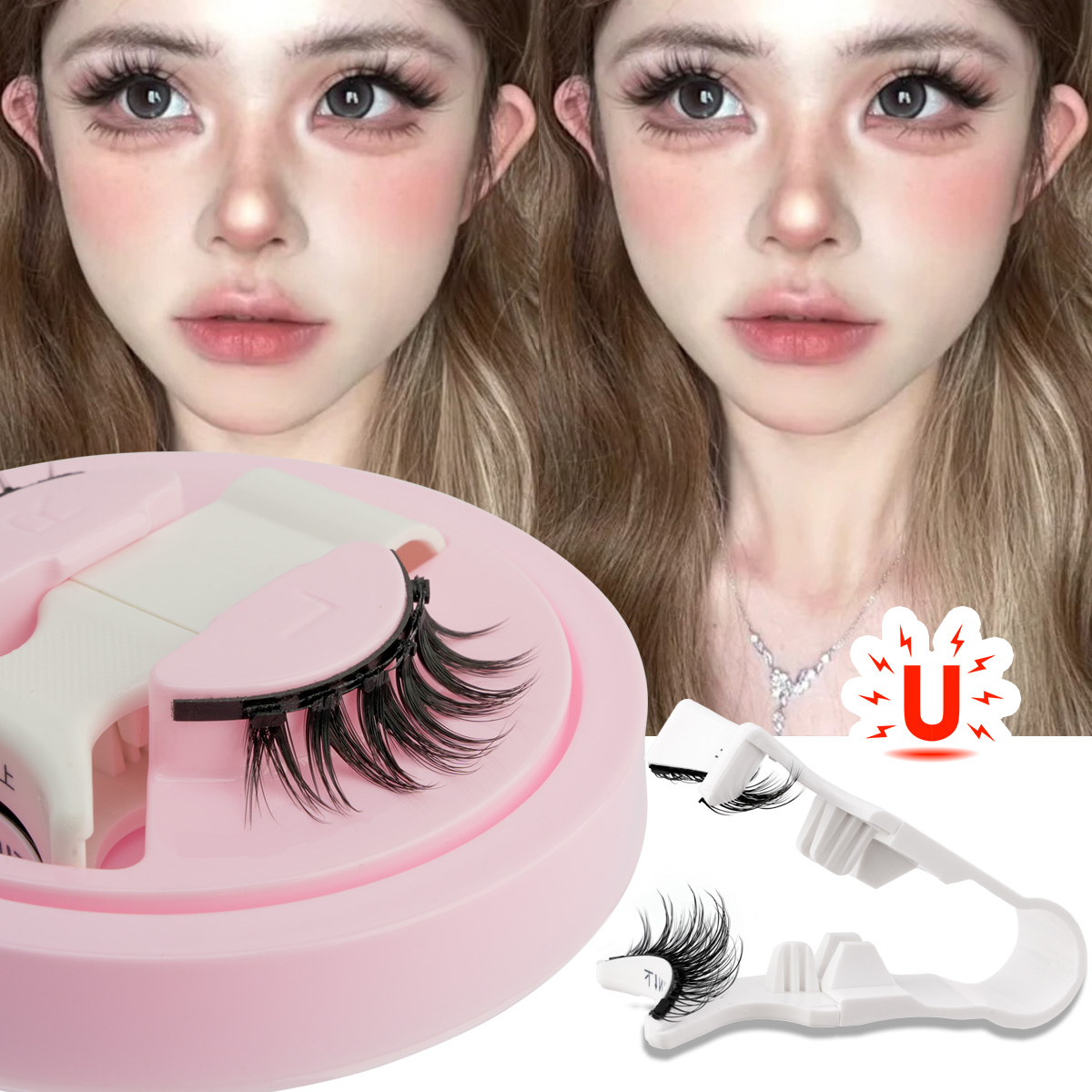 Novo 1 par de cílios magnético - Faux Mink Lash avaliação e preço