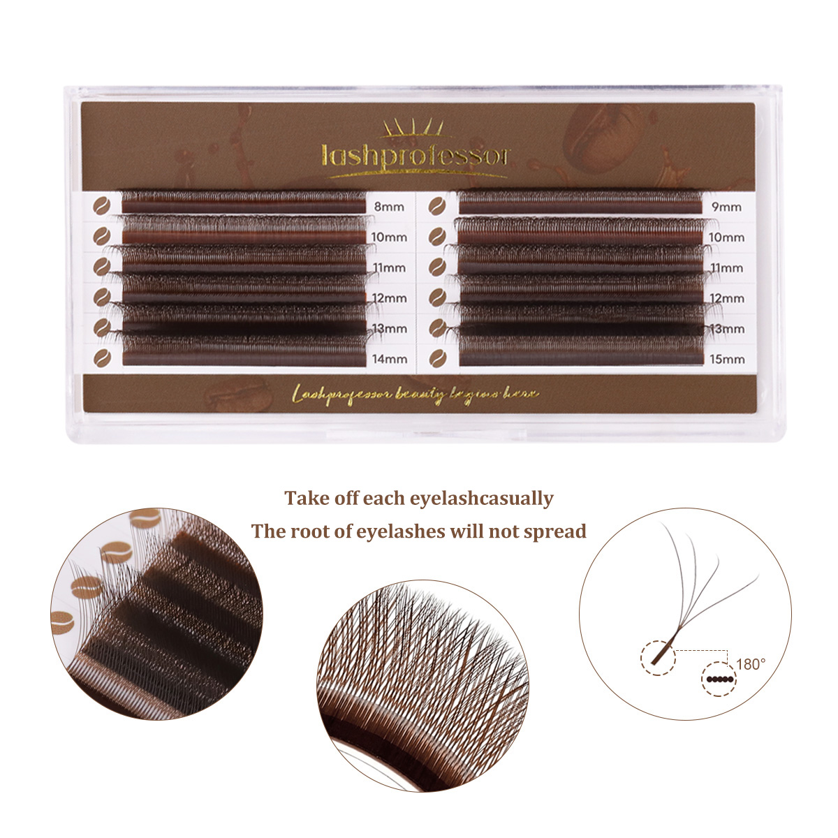 Lashprofessor marrom 4d w em f - Eyelash Extension Volume Styles avaliação e preço