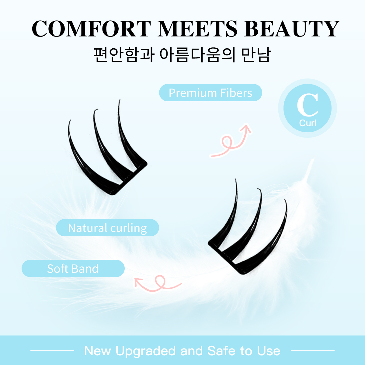 Clusters de cílios sem cola, f - Eyelash Extension Menu avaliação e preço